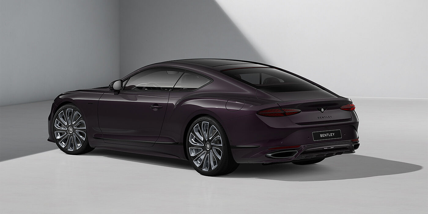 Gohm Sportwagen GmbH | Bentley Singen Bentley Continental GT Mulliner coupe in Damson paint and 22" Mulliner wheels - rear 3/4