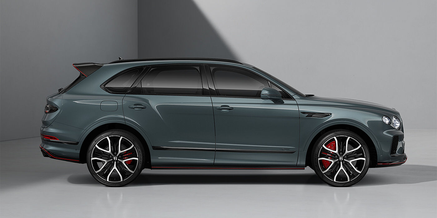 Gohm Sportwagen GmbH | Bentley Singen Bentley Bentayga Speed SUV in Storm Grey Satin paint and 23" Black Painted and Bright Machined Wheels - profile