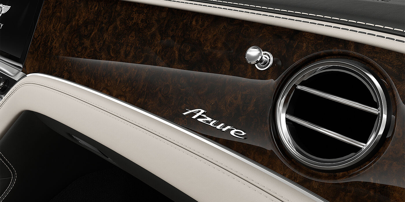 Gohm Sportwagen GmbH | Bentley Singen Bentley Continental GT Azure veneer detail in Dark Burr Walnut with Azure badge