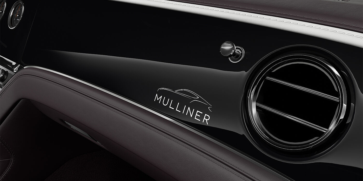 Gohm Sportwagen GmbH | Bentley Singen Bentley Continental GT Mulliner coupe veneer detail in Grand Black with Mulliner badge
