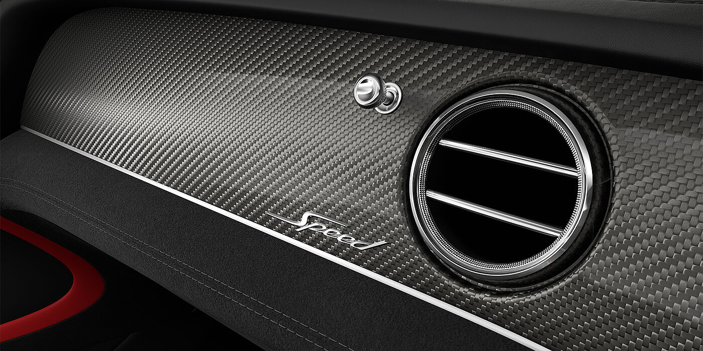 Gohm Sportwagen GmbH | Bentley Singen Bentley Bentayga Speed SUV veneer detail in Carbon Fibre with Speed fascia badge