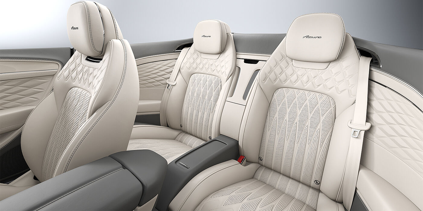 Gohm Sportwagen GmbH | Bentley Singen Bentley Continental GTC Azure convertible rear interior in Linen and Gravity Grey hides