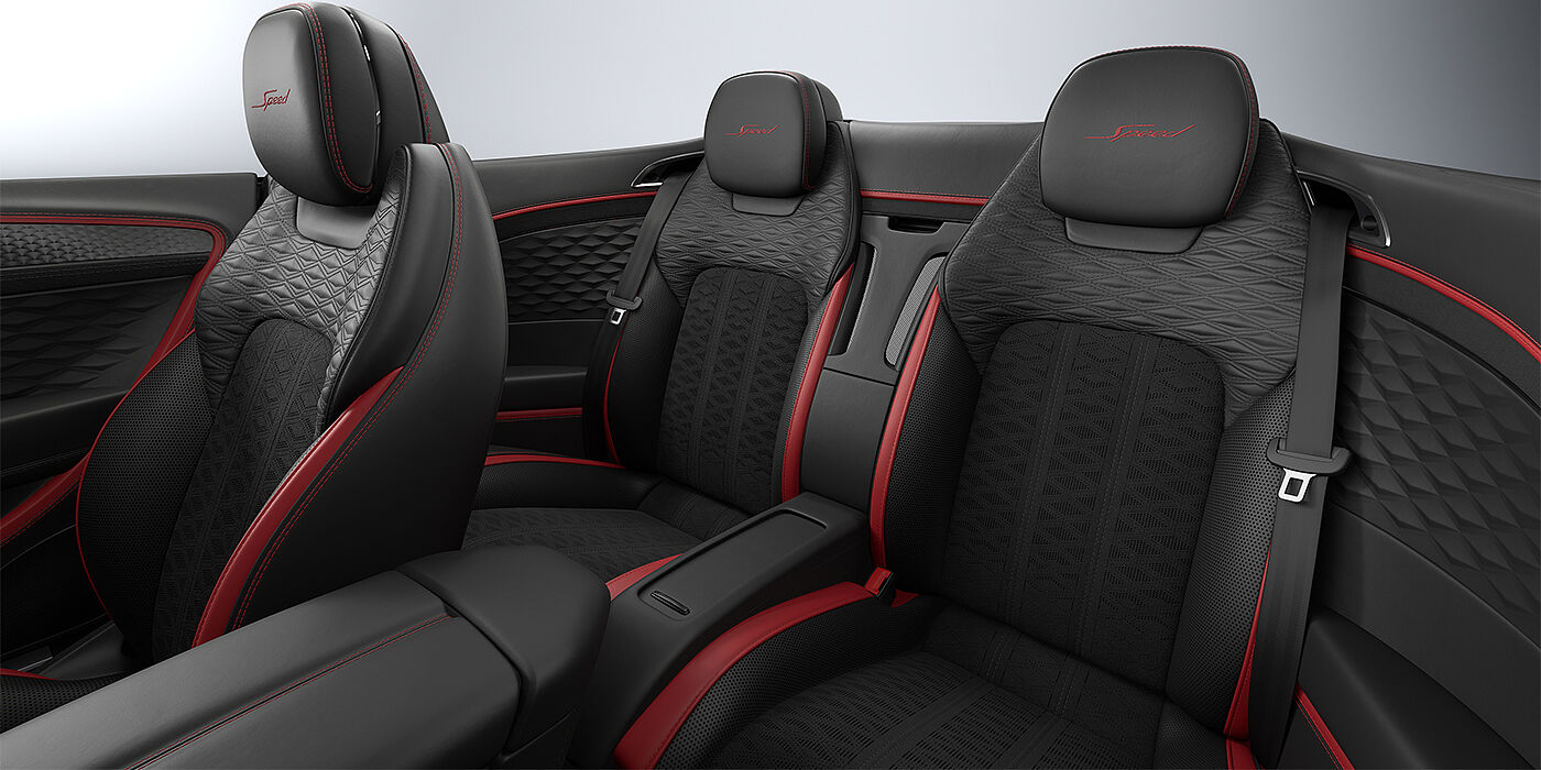 Gohm Sportwagen GmbH | Bentley Singen Bentley Continental GTC Speed convertible door detail in Hotspur red and Beluga black hides