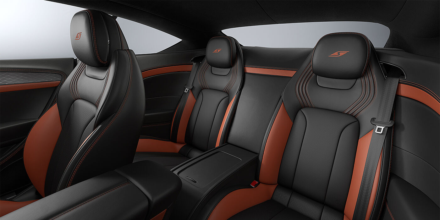 Gohm Sportwagen GmbH | Bentley Singen Bentley Continental GT coupe rear interior in Newmarket Tan and Beluga black hides