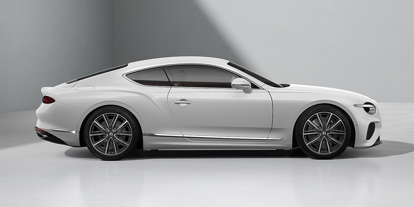 Gohm Sportwagen GmbH | Bentley Singen Bentley Continental GT coupe in Snow Quartz paint and 21" Ten Spoke wheels - profile