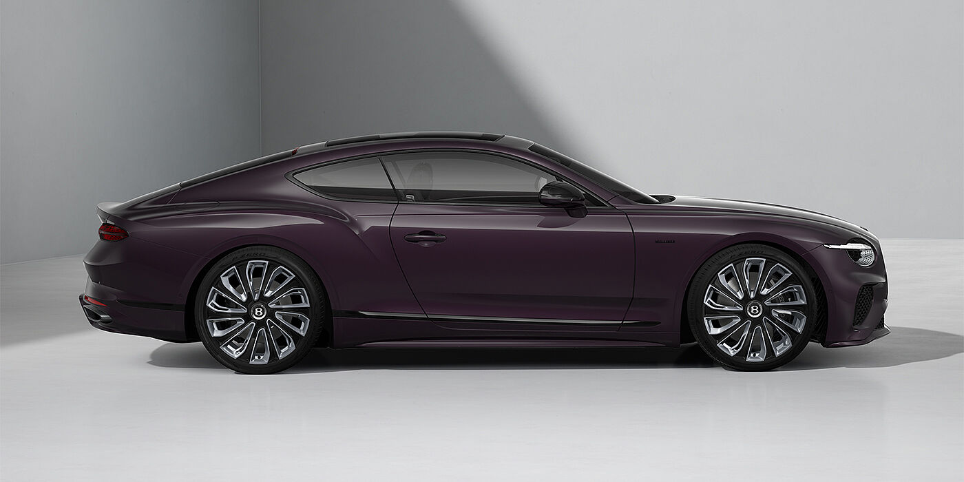Gohm Sportwagen GmbH | Bentley Singen Bentley Continental GT Mulliner coupe in Damson paint and 22" Mulliner wheels - profile 3/4