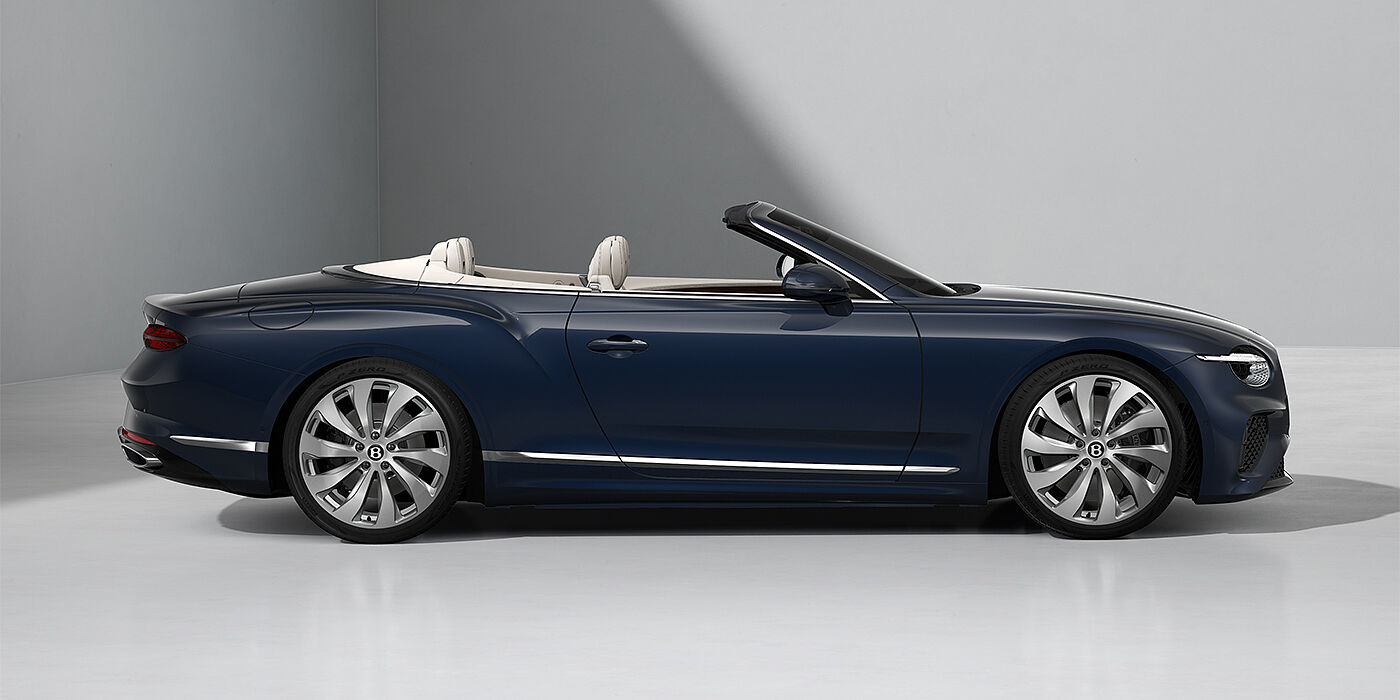 Gohm Sportwagen GmbH | Bentley Singen Bentley Continental GTC convertible in Dark Sapphire paint and 22" Ten Spoke wheels - profile