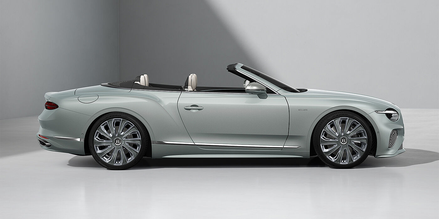 Gohm Sportwagen GmbH | Bentley Singen Bentley Continental GTC Mulliner convertible in Breeze paint and 22" Mulliner wheels - profile