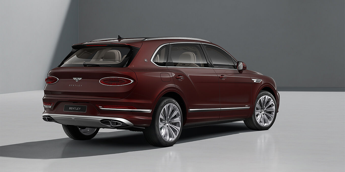 Gohm Sportwagen GmbH | Bentley Singen Bentley Bentayga EWB Azure SUV in Cricket Ball paint and 22" Ten Spoke Polished wheels- rear ¾