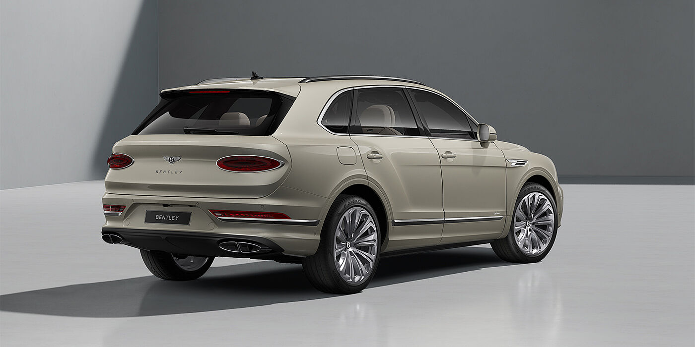 Gohm Sportwagen GmbH | Bentley Singen Bentley Bentayga Azure SUV in White Sand paint and 22" Ten Spoke Polished wheels - rear ¾