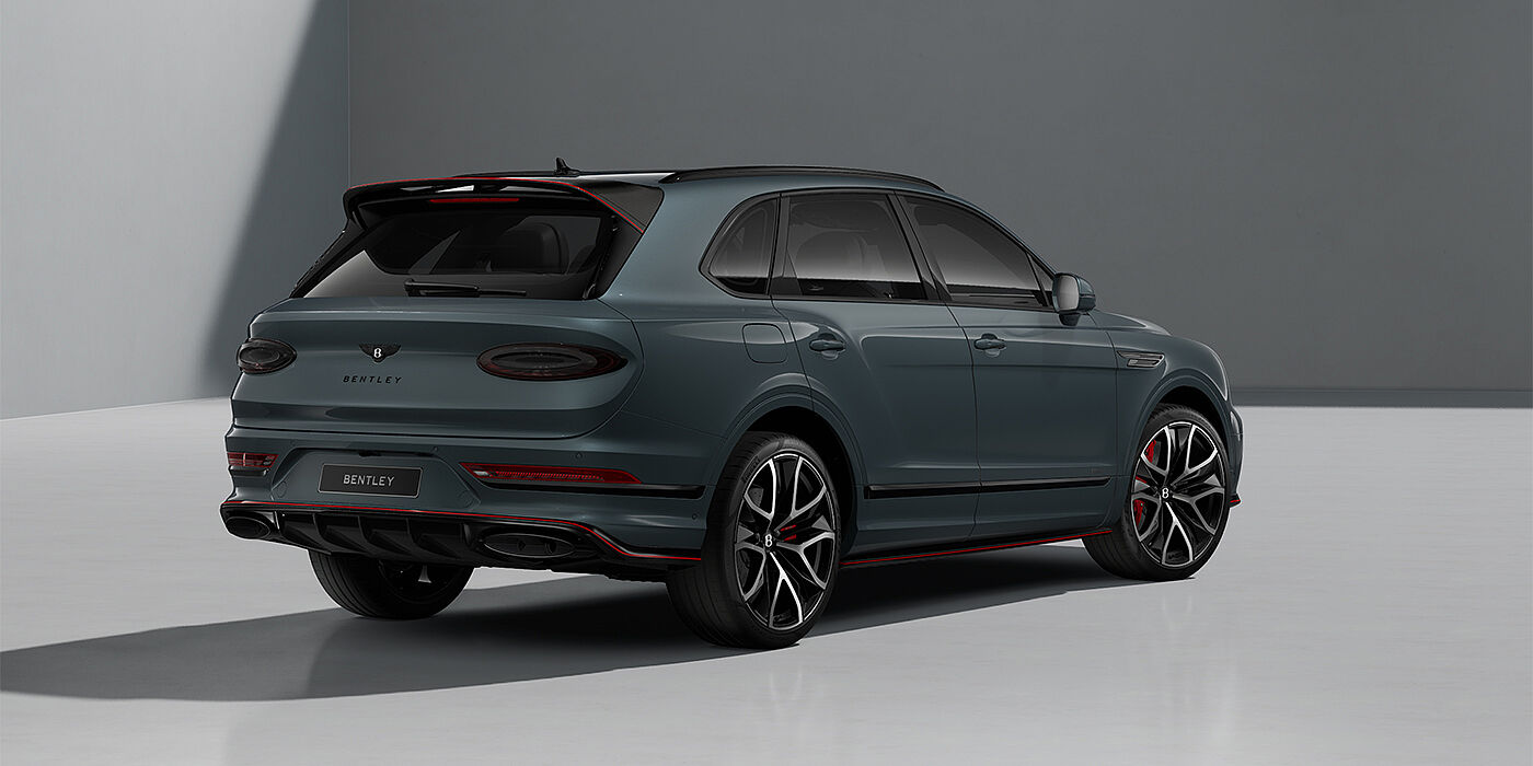 Gohm Sportwagen GmbH | Bentley Singen Bentley Bentayga Speed SUV in Storm Grey Satin paint and 23" Black Painted and Bright Machined Wheels - rear ¾