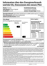 Bentley Continental GT Mulliner 2025 information über den energieverbrauch und die co2-emissionen des neuen pkw