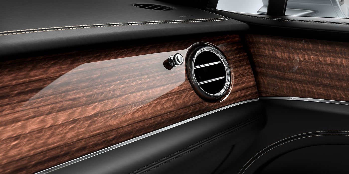 Gohm Sportwagen GmbH | Bentley Singen Bentley Bentayga SUV Dark Fiddleback Eucalyptus veneer detail