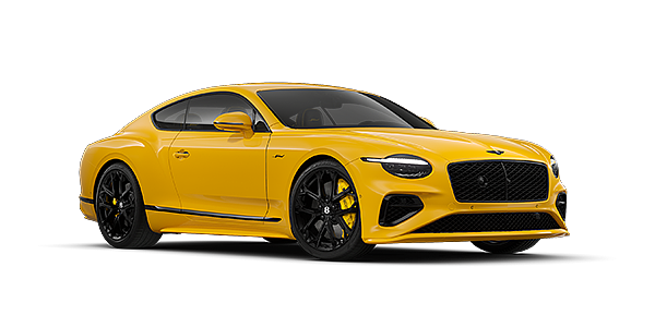 Gohm Sportwagen GmbH | Bentley Singen Bentley Continental GT Speed coupe in Monaco Yellow paint and 22" Ten spoke sport wheels - front 3/