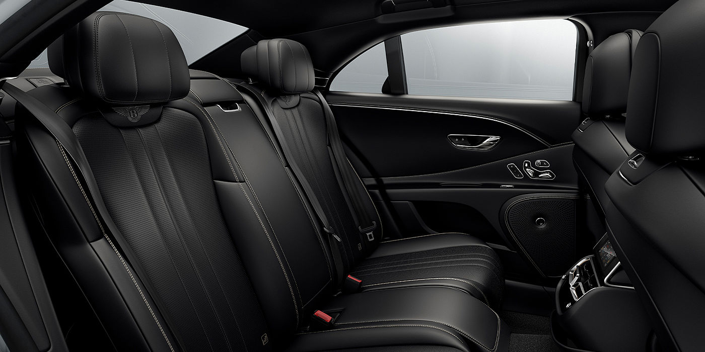 Gohm Sportwagen GmbH | Bentley Singen Bentley Flying Spur sedan rear interior in Beluga black hide