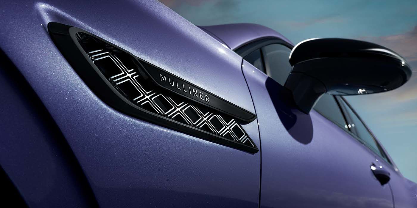 Gohm Sportwagen GmbH | Bentley Singen Bentley Flying Spur Mulliner in Tanzanite Purple paint with Blackline Specification wing vent