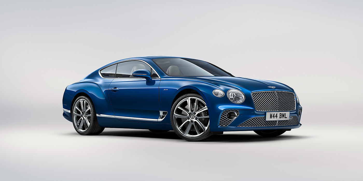 Gohm Sportwagen GmbH | Bentley Singen Bentley Continental GT Azure coupe in Sequin Blue paint front 34