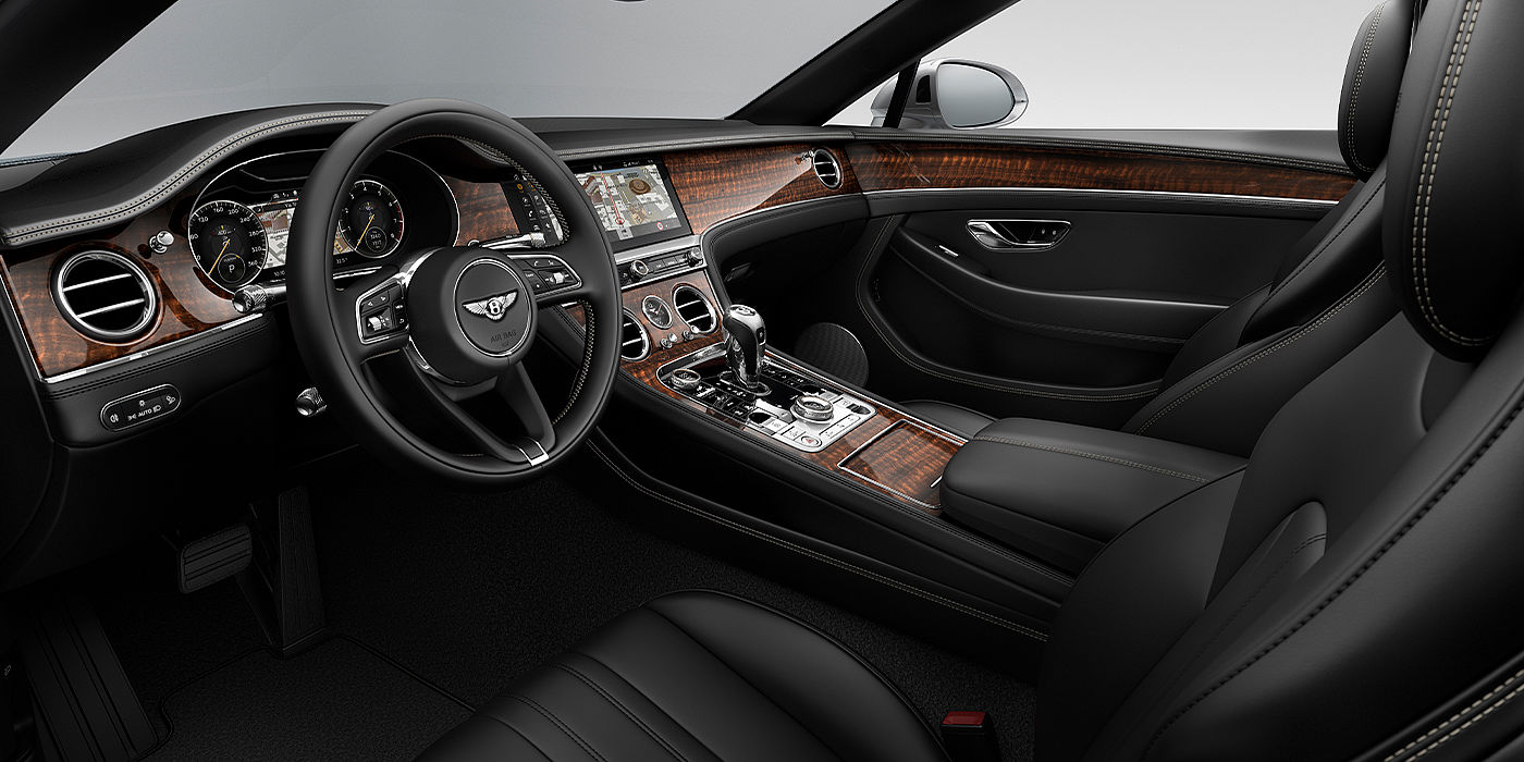 Gohm Sportwagen GmbH | Bentley Singen Bentley Continental GTC convertible front interior in Beluga black hide
