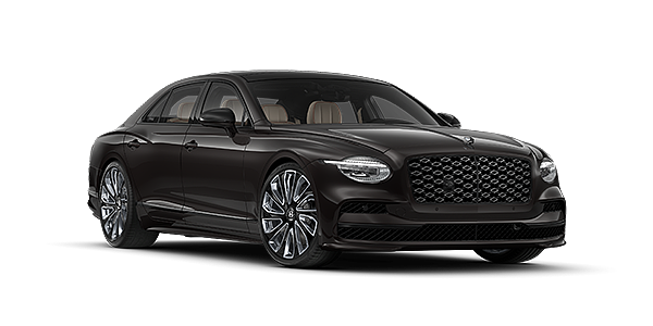 Gohm Sportwagen GmbH | Bentley Singen New Bentley Flying Spur Mulliner sedan in Havana brown paint front 3/4 with 22" Mulliner Black Painted & Polished wheels