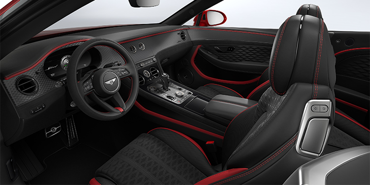 Gohm Sportwagen GmbH | Bentley Singen Bentley Continental GTC Speed convertible front interior in Hotspur red and Beluga black hides